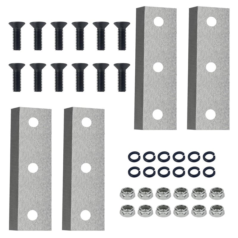 BUMLLASHOP 4-GUO054 Wood Chipper Blades 12-710-1054 Screws Compatible with Greatcircleusa, C30 Lite&3-in-1 Wood Chippers Shredders Most Brands - Image 1